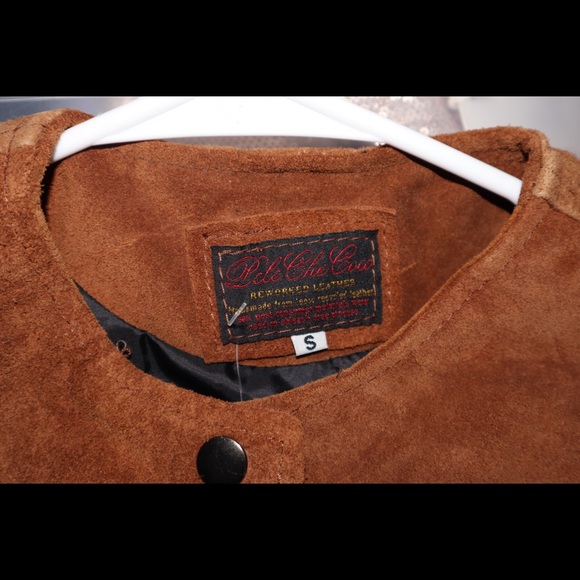 Suede Jacket Pele Che Coco Up-cycled Tonal Brown - Picture 6 of 6